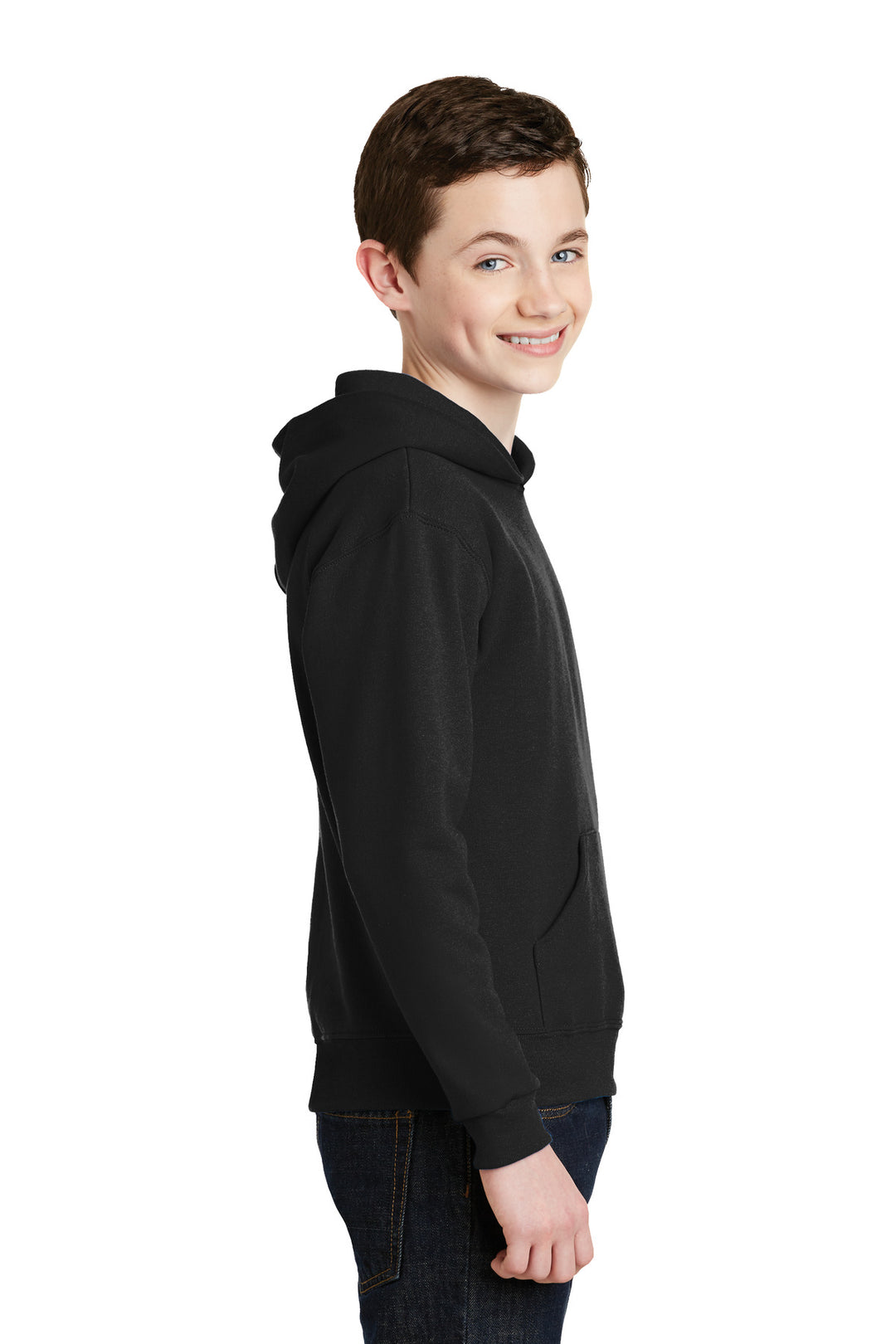 Black Jerzees - Youth NuBlend Pullover Hooded Sweatshirt. 996Y