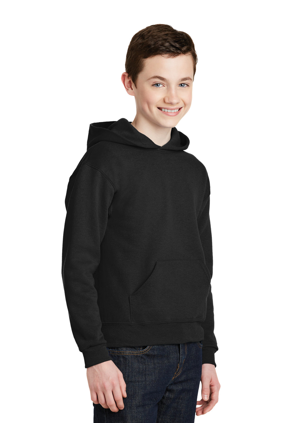 Black Jerzees - Youth NuBlend Pullover Hooded Sweatshirt. 996Y