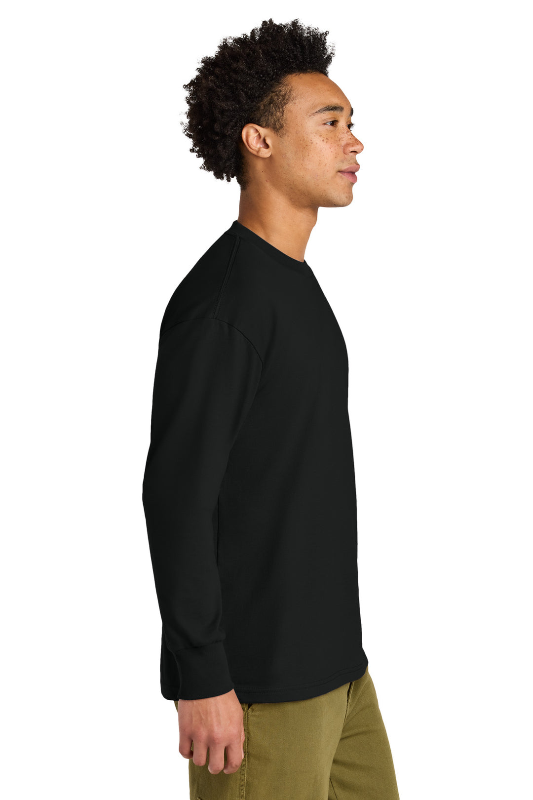 Black Next Level Apparel Heavyweight Long Sleeve Tee NL7211
