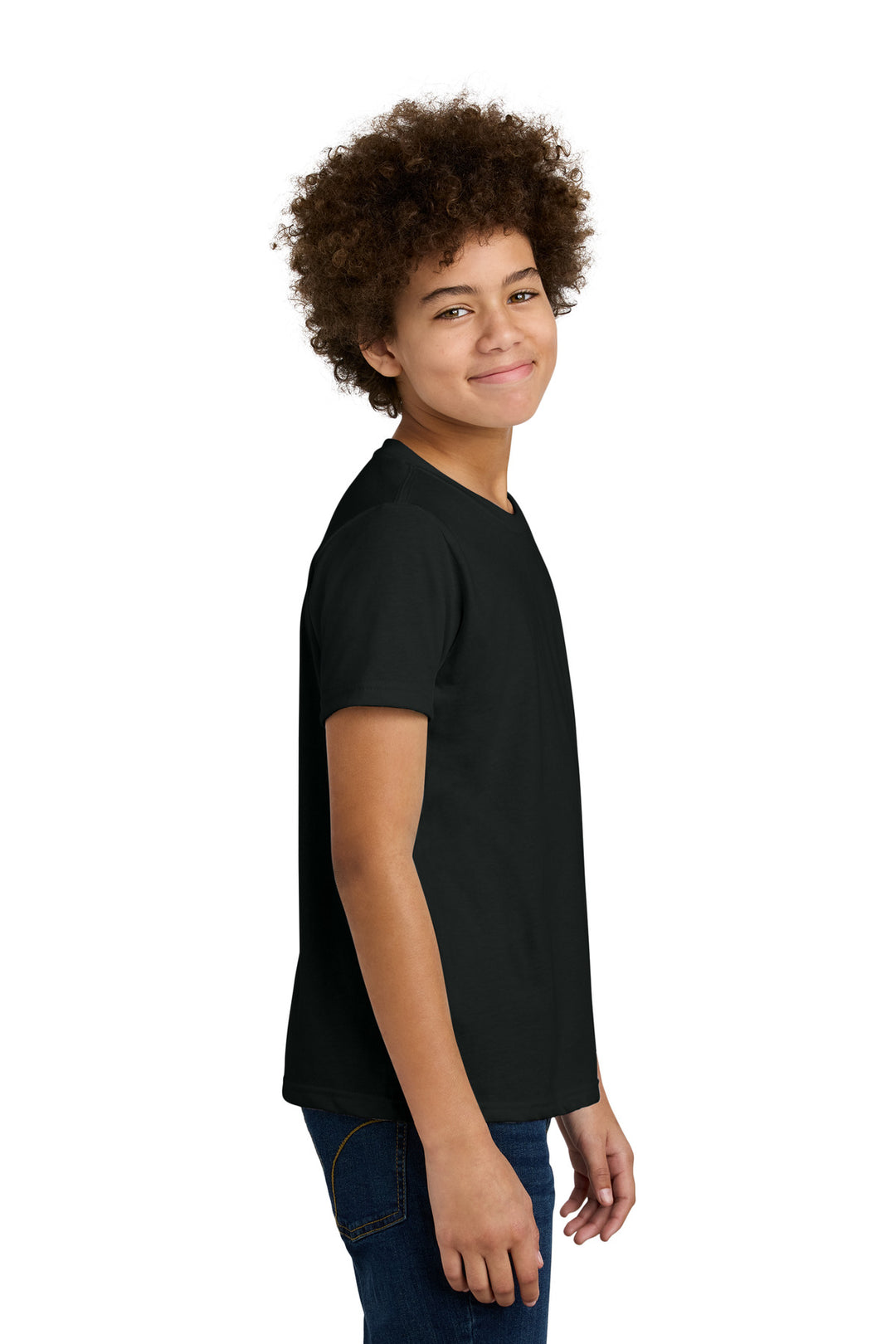 Black Next Level Apparel Youth CVC Tee NL3312