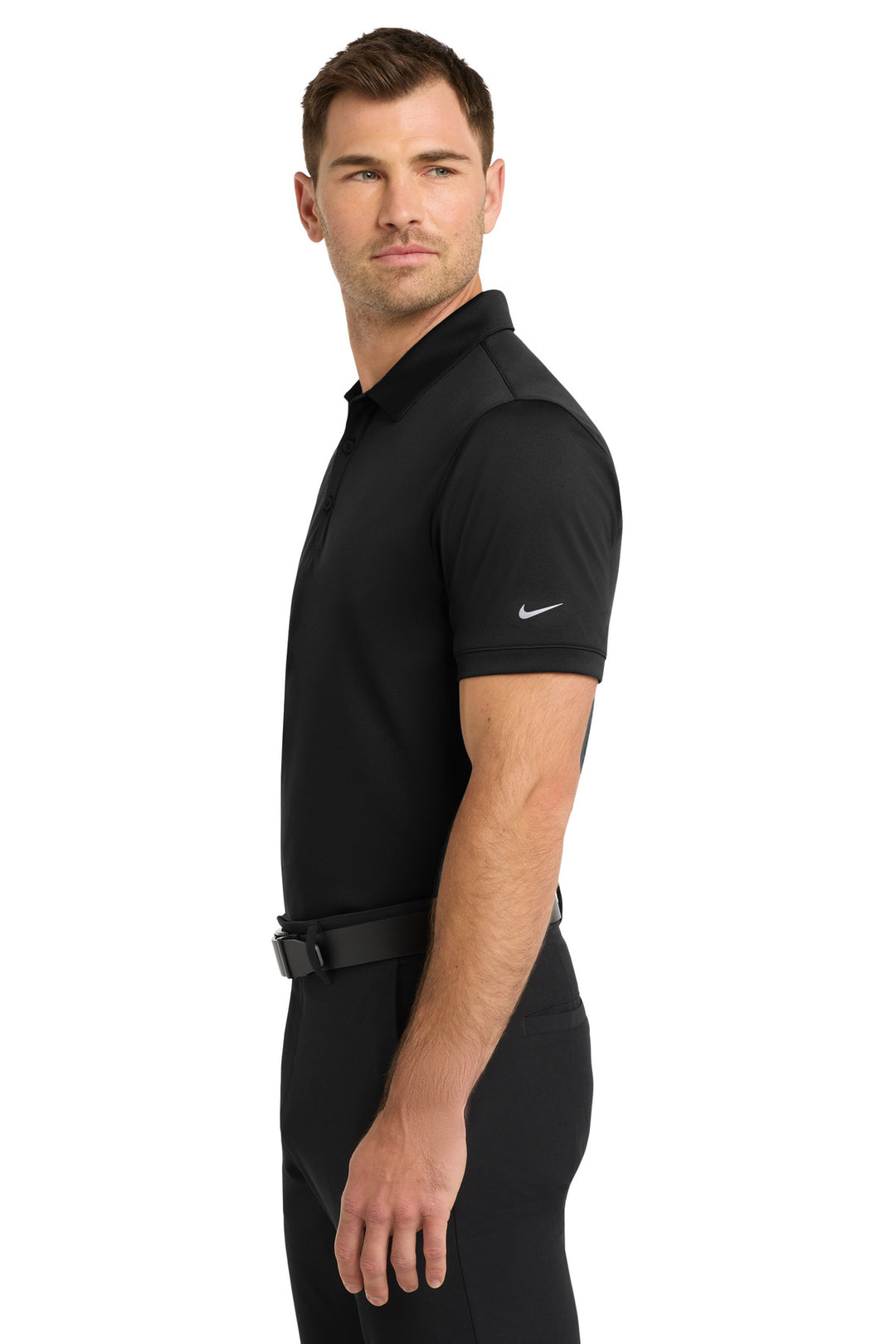 Black Nike Dri-FIT Players Modern Fit Polo. 799802