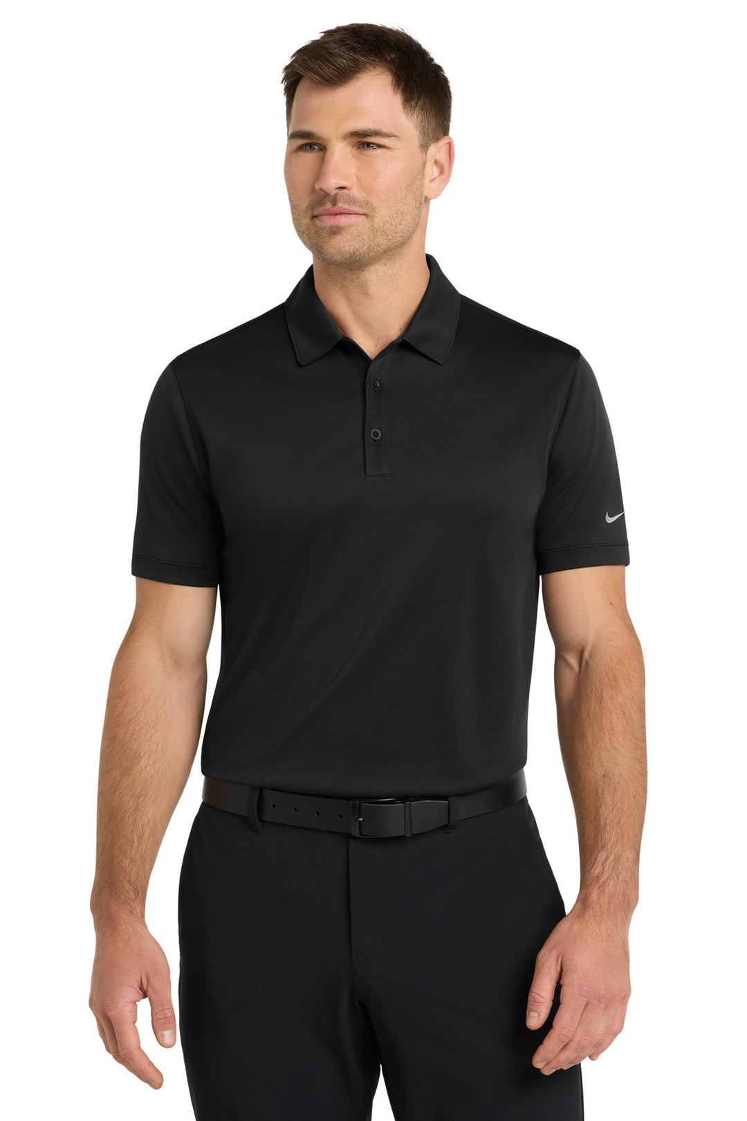 Black Nike Dri-FIT Players Modern Fit Polo. 799802