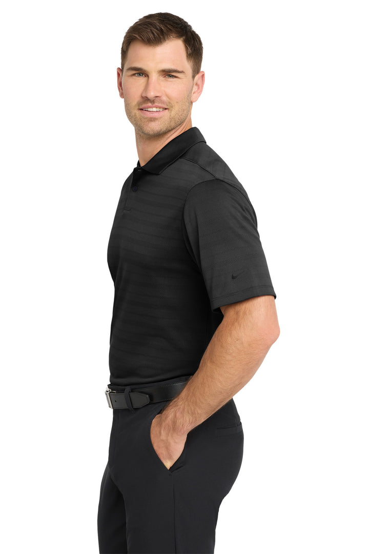 Black Nike Dri-FIT Vapor Jacquard Polo NKDC2115