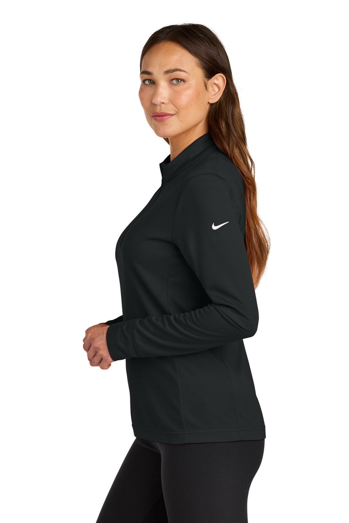 Black Nike Women's Essential 1/2-Zip Cover-Up NKHM7969