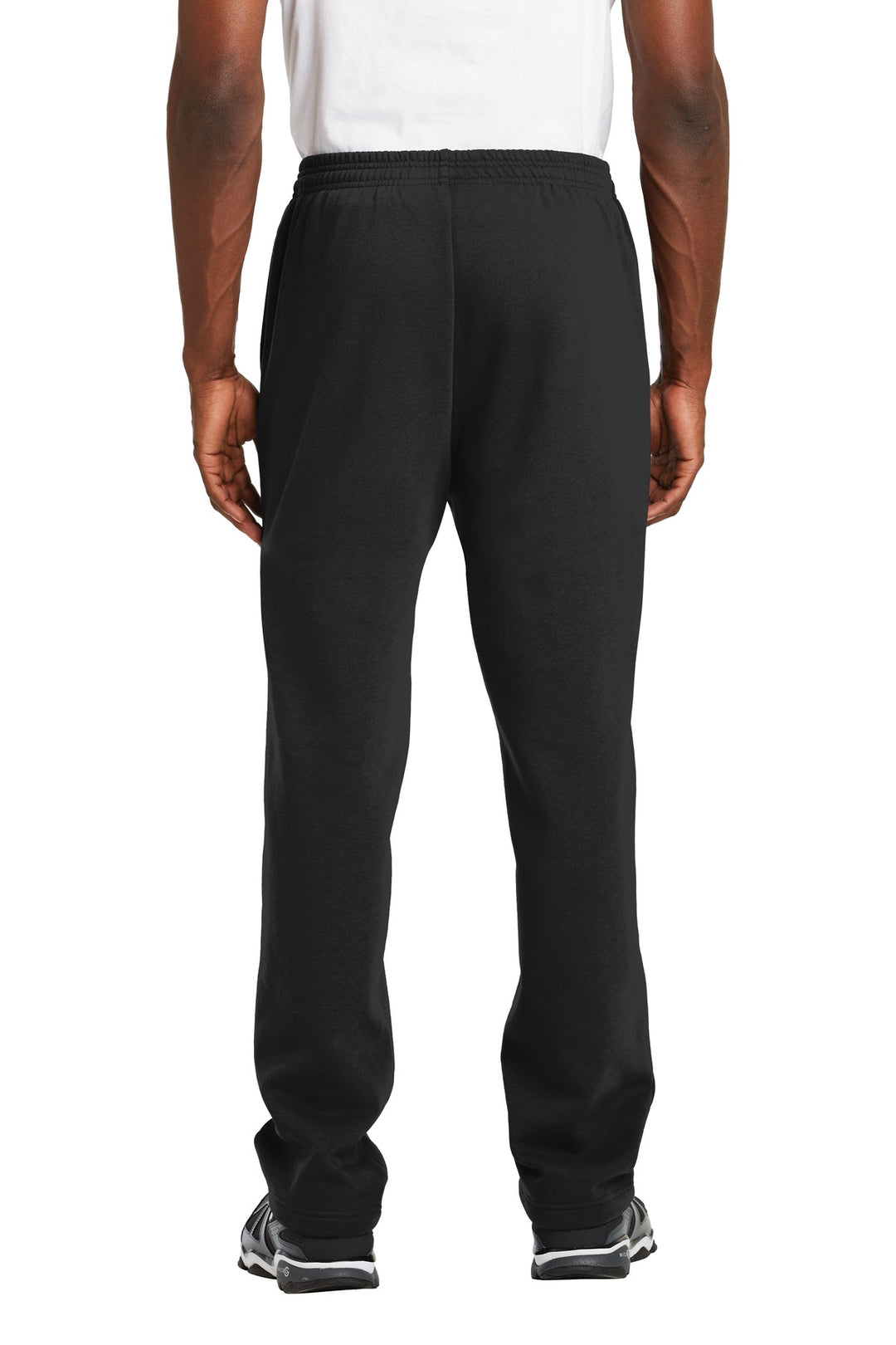 Black Sport-Tek Open Bottom Sweatpant. ST257