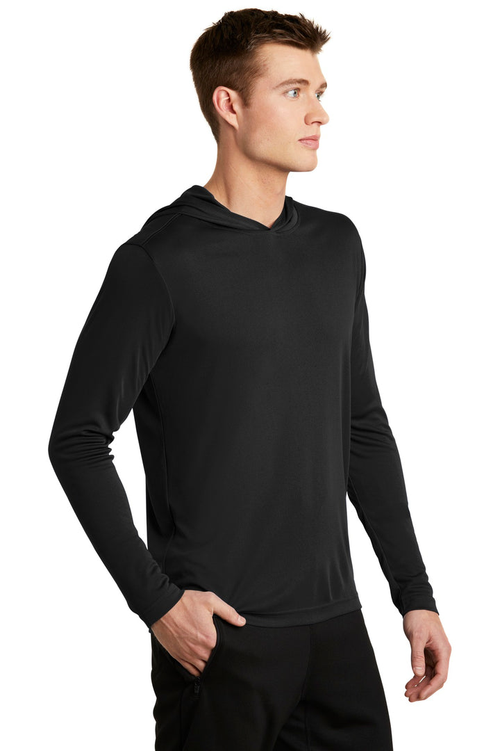 Black Sport-Tek PosiCharge Competitor Hooded Pullover. ST358