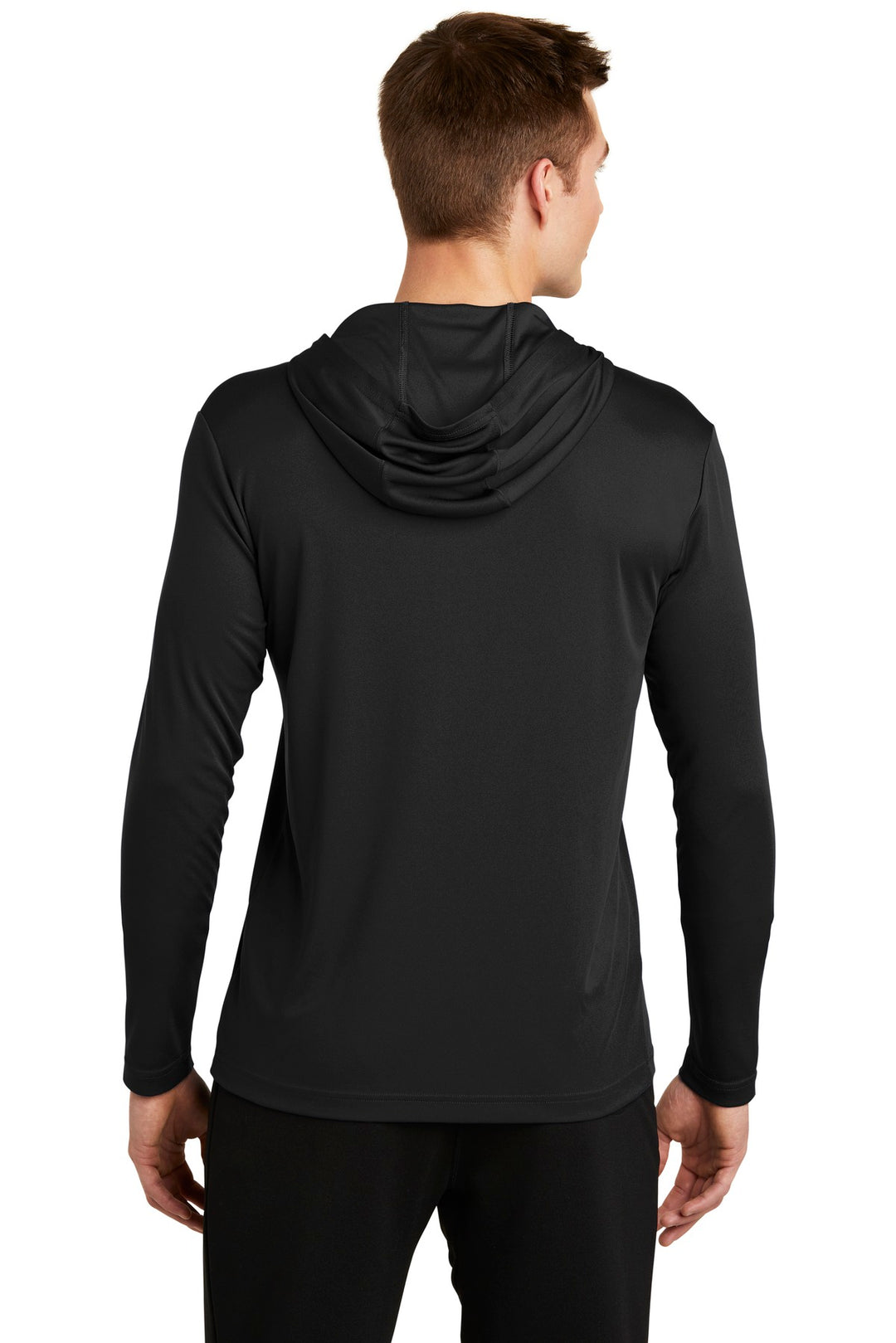 Black Sport-Tek PosiCharge Competitor Hooded Pullover. ST358