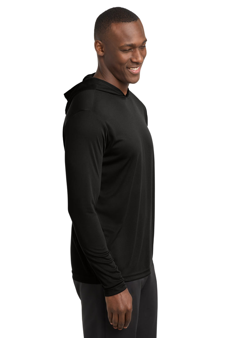 Black Sport-Tek PosiCharge Competitor Hooded Pullover. ST358