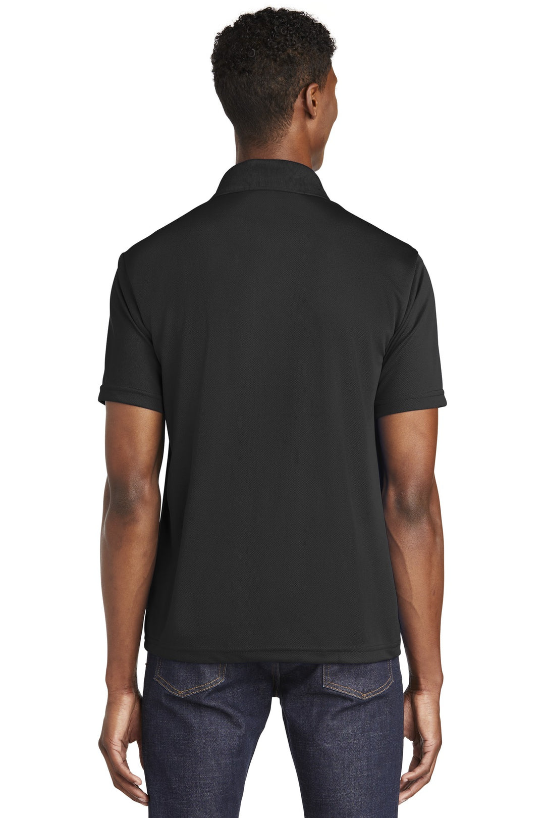 Black Sport-Tek PosiCharge RacerMesh Polo. ST640