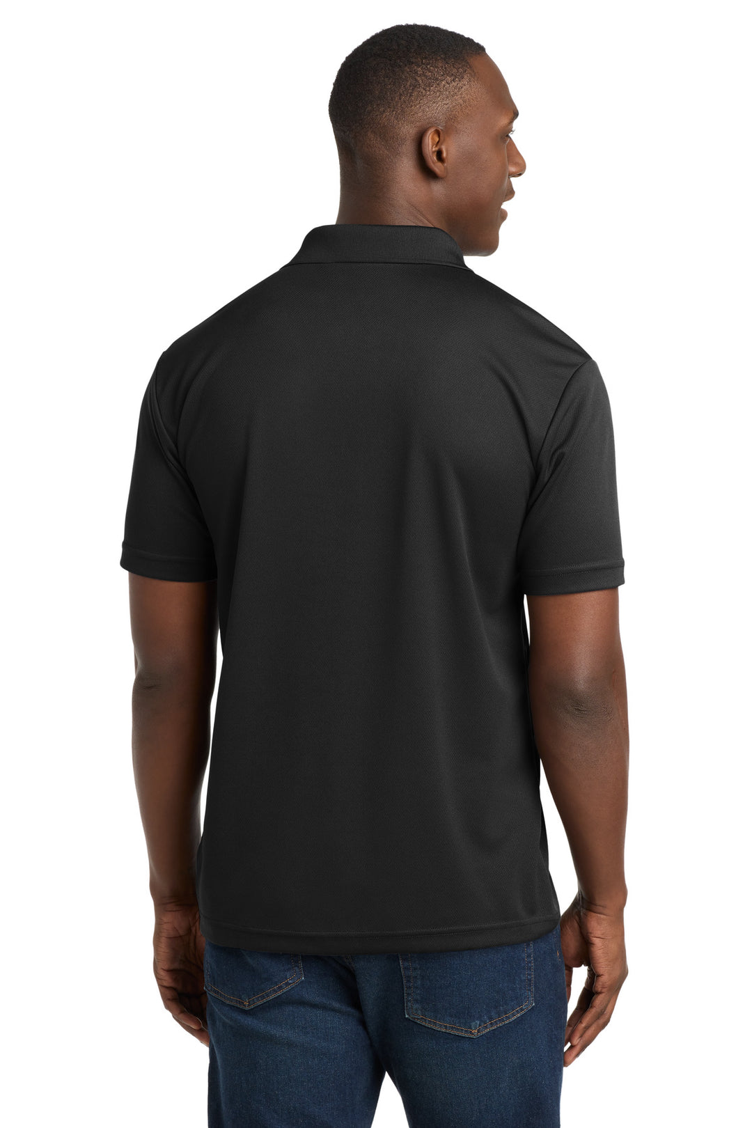 Black Sport-Tek PosiCharge RacerMesh Polo. ST640