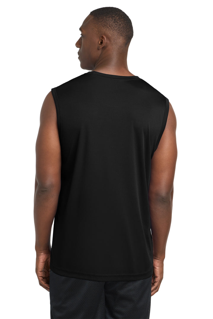 Black Sport-Tek Sleeveless PosiCharge Competitor Tee. ST352