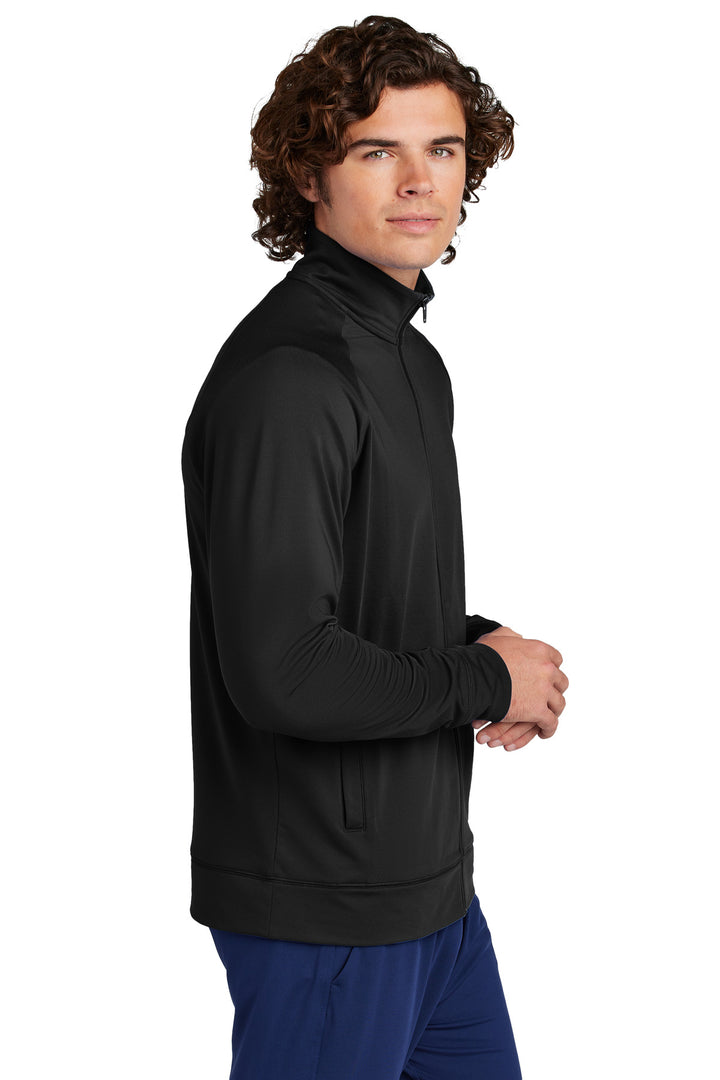 Black Sport-Tek Sport-Wick Stretch Full-Zip Cadet Jacket ST857