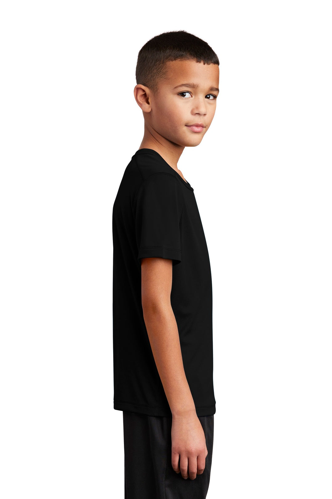 Black Sport-Tek Youth Posi-UV Pro Tee. YST420