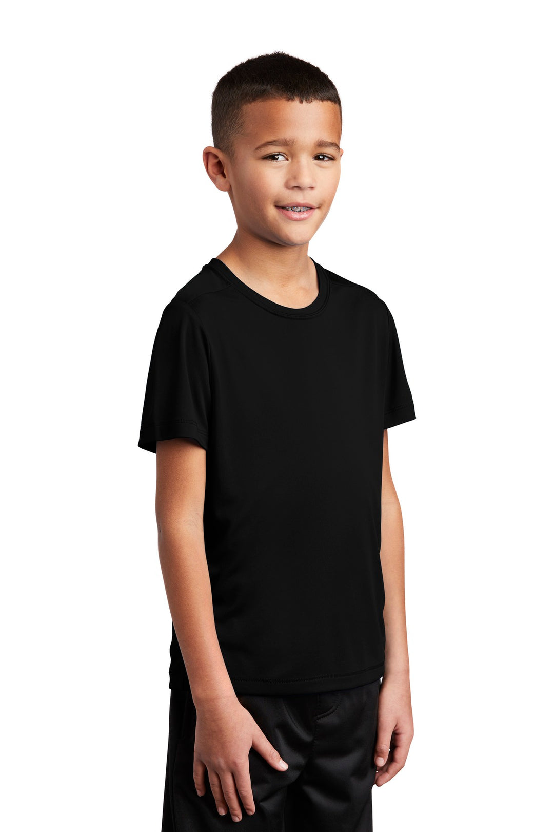 Black Sport-Tek Youth Posi-UV Pro Tee. YST420