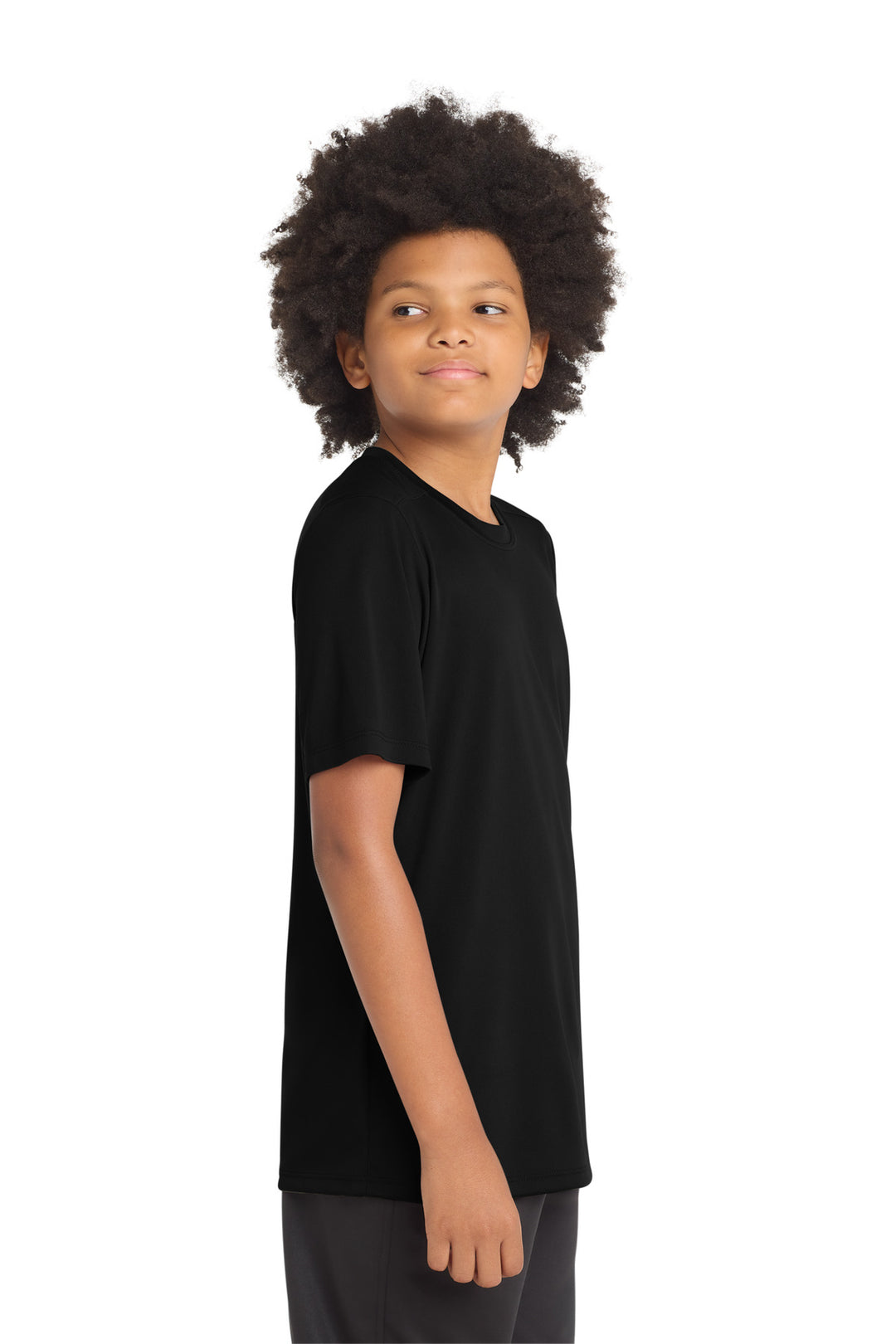 Black Sport-Tek Youth Posi-UV Pro Tee. YST420