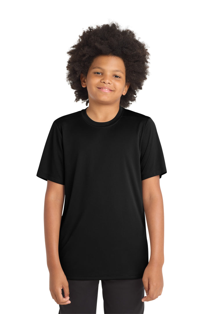 Black Sport-Tek Youth Posi-UV Pro Tee. YST420
