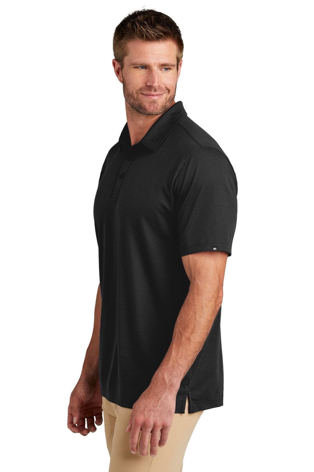 Black TravisMathew Bayfront Solid Polo TM1MY399