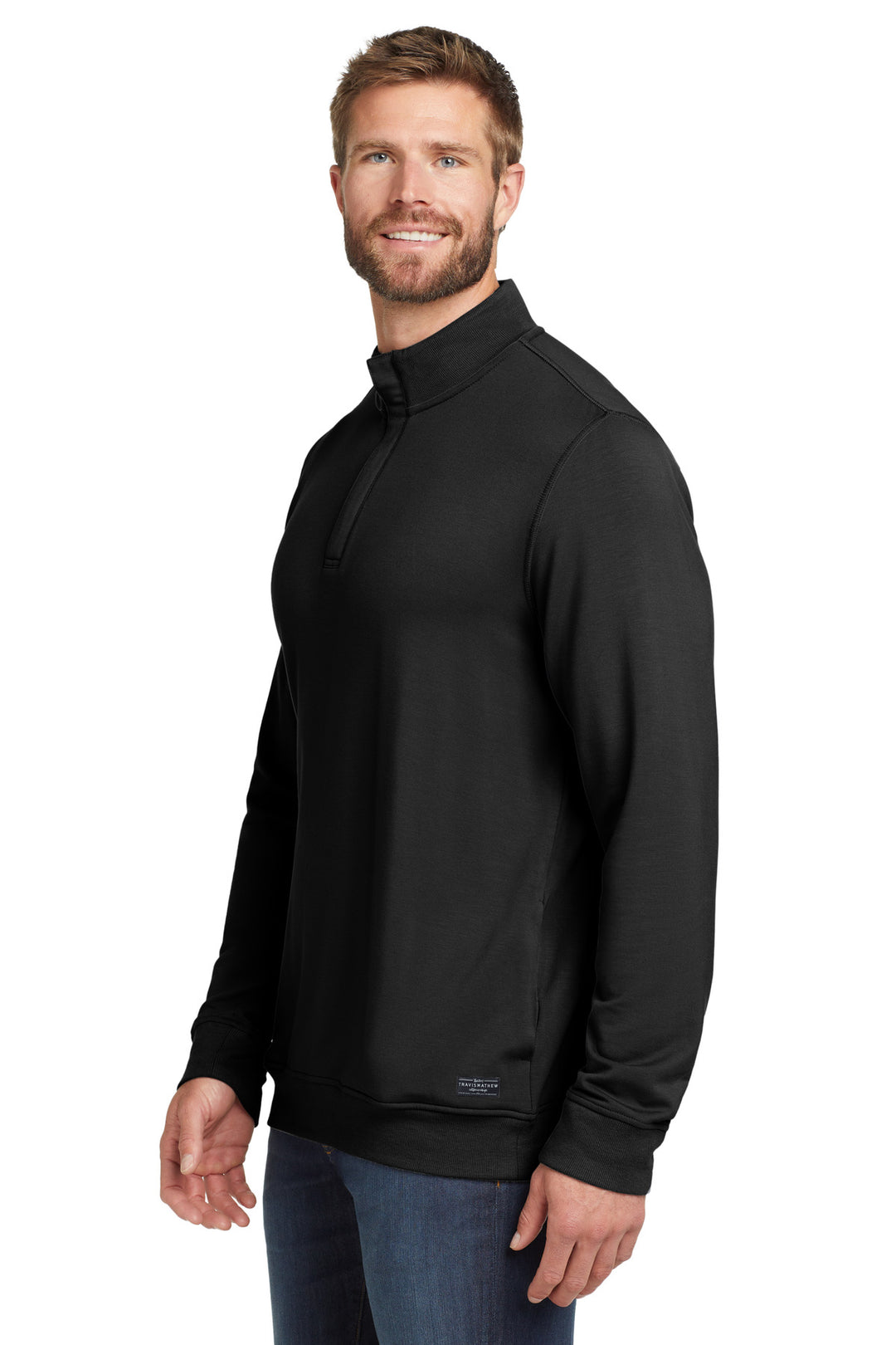 Black TravisMathew Newport 1/4-Zip Fleece. TM1MU419