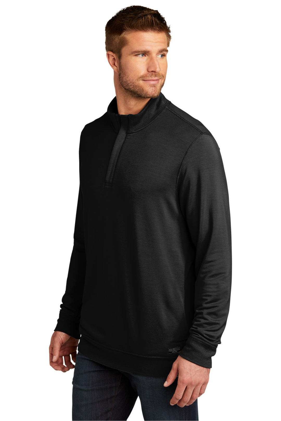Black TravisMathew Newport 1/4-Zip Fleece. TM1MU419