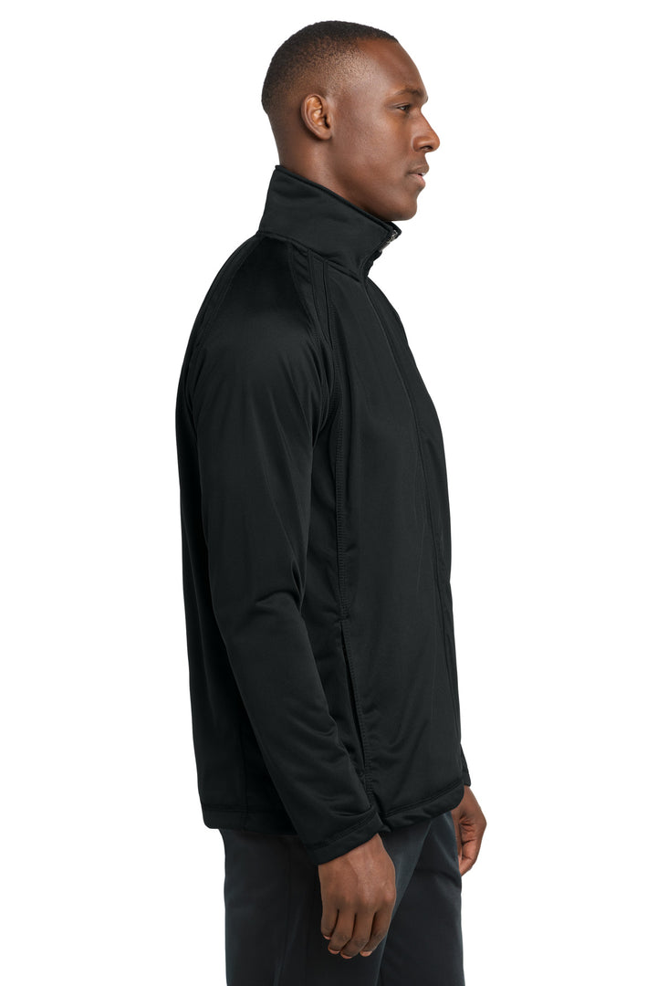 Black/Black Sport-Tek Tricot Track Jacket. JST90