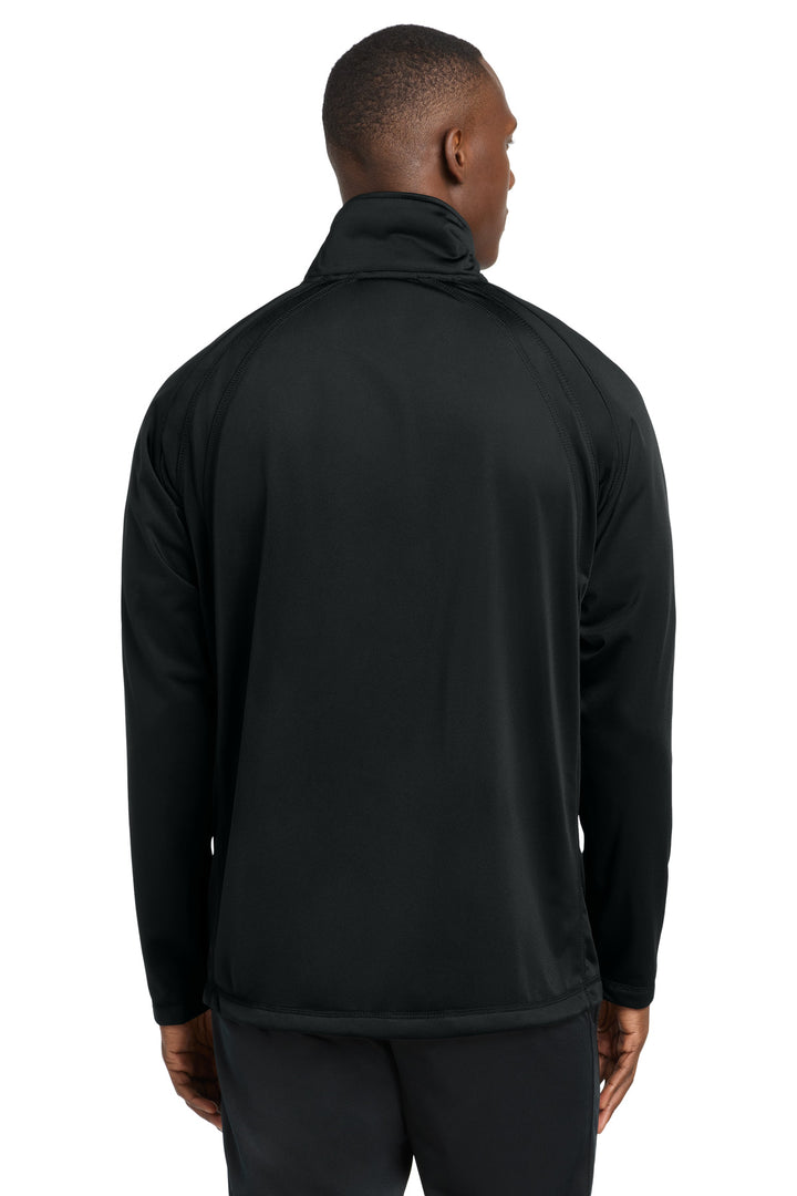 Black/Black Sport-Tek Tricot Track Jacket. JST90