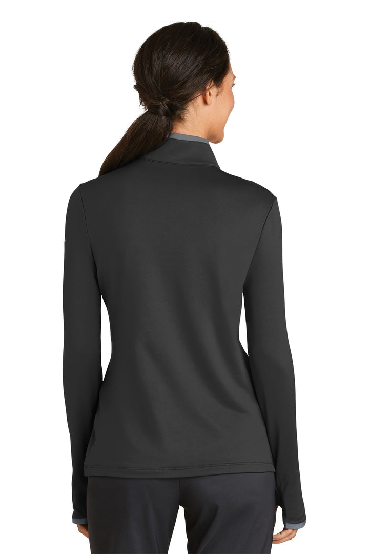 Black/Dk Grey Nike Women's Dri-FIT Stretch 1/2-Zip Cover-Up. 779796