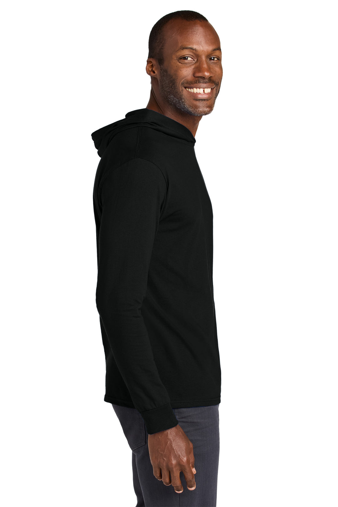 BlackInk Jerzees Classics Unisex Cotton Long Sleeve Hooded T-Shirt 363LH