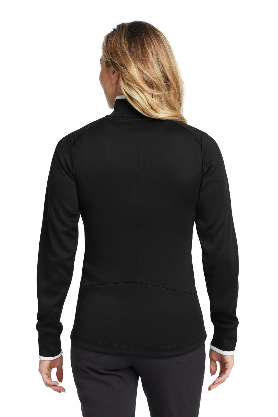Black/White Nike Women's Dri-FIT 1/2-Zip Cover-Up. 578674