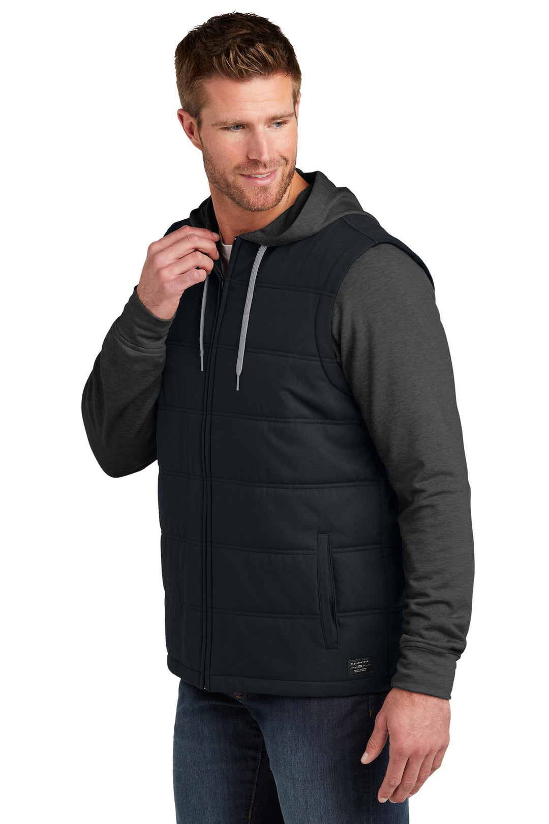 Blk/BlkHtr TravisMathew Tides Up Hooded Jacket TM1MZ336