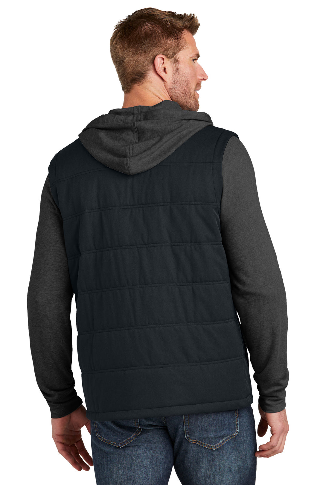 Blk/BlkHtr TravisMathew Tides Up Hooded Jacket TM1MZ336
