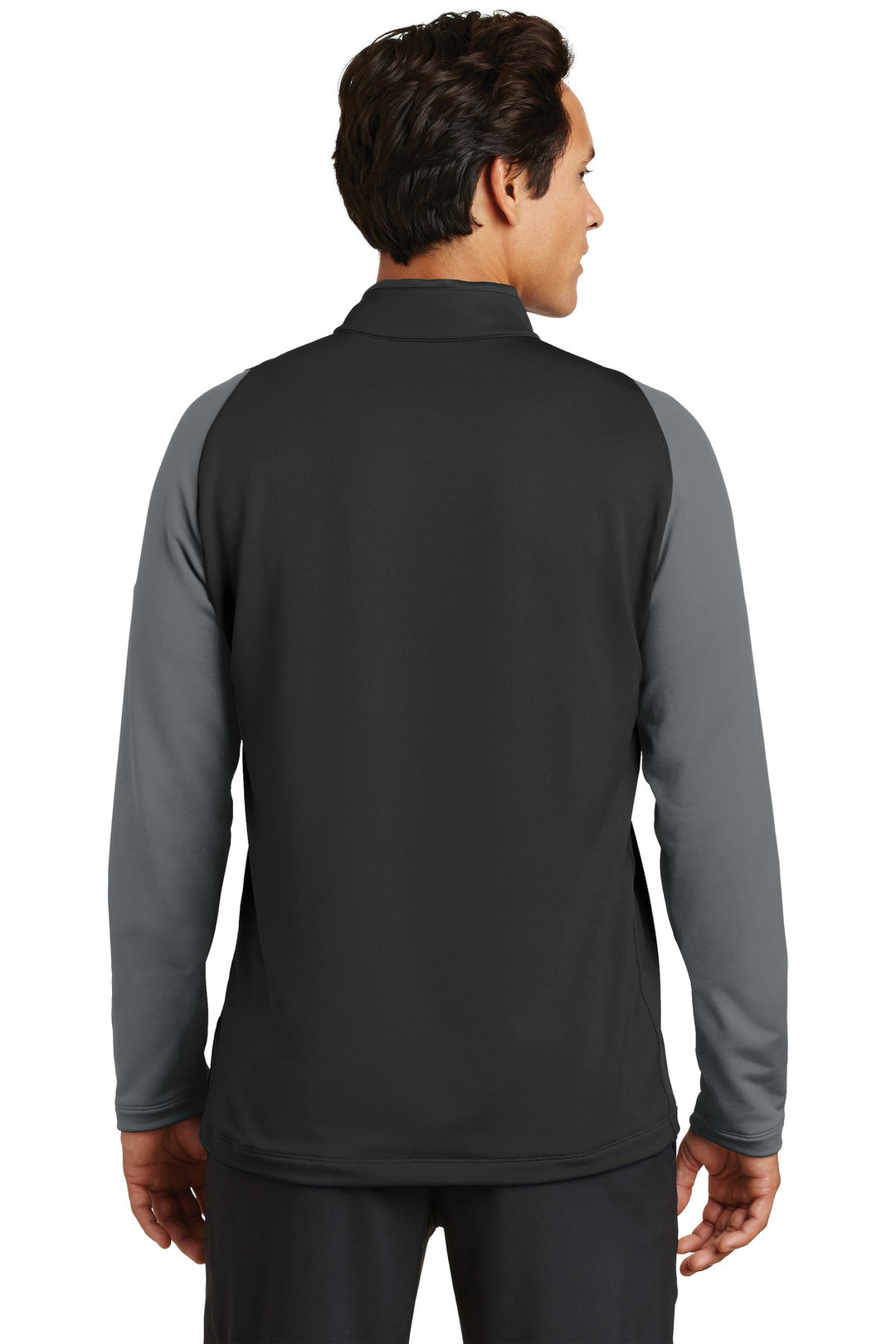 Blk/DkGy/GymRd Nike Dri-FIT Stretch 1/2-Zip Cover-Up. 779795
