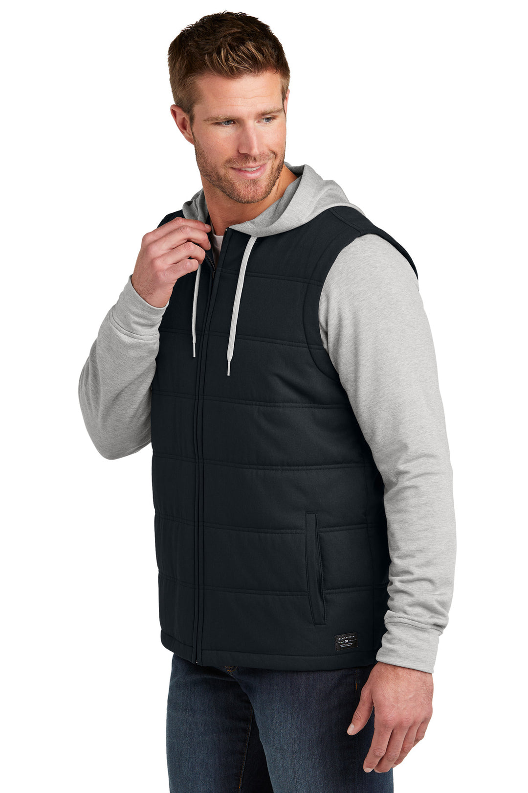 Blk/GyHthr TravisMathew Tides Up Hooded Jacket TM1MZ336