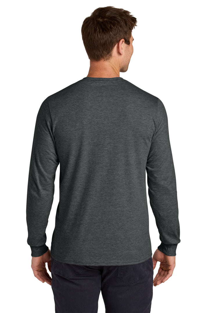 BlkHthr Jerzees Classics Unisex Cotton Long Sleeve T-Shirt 363L