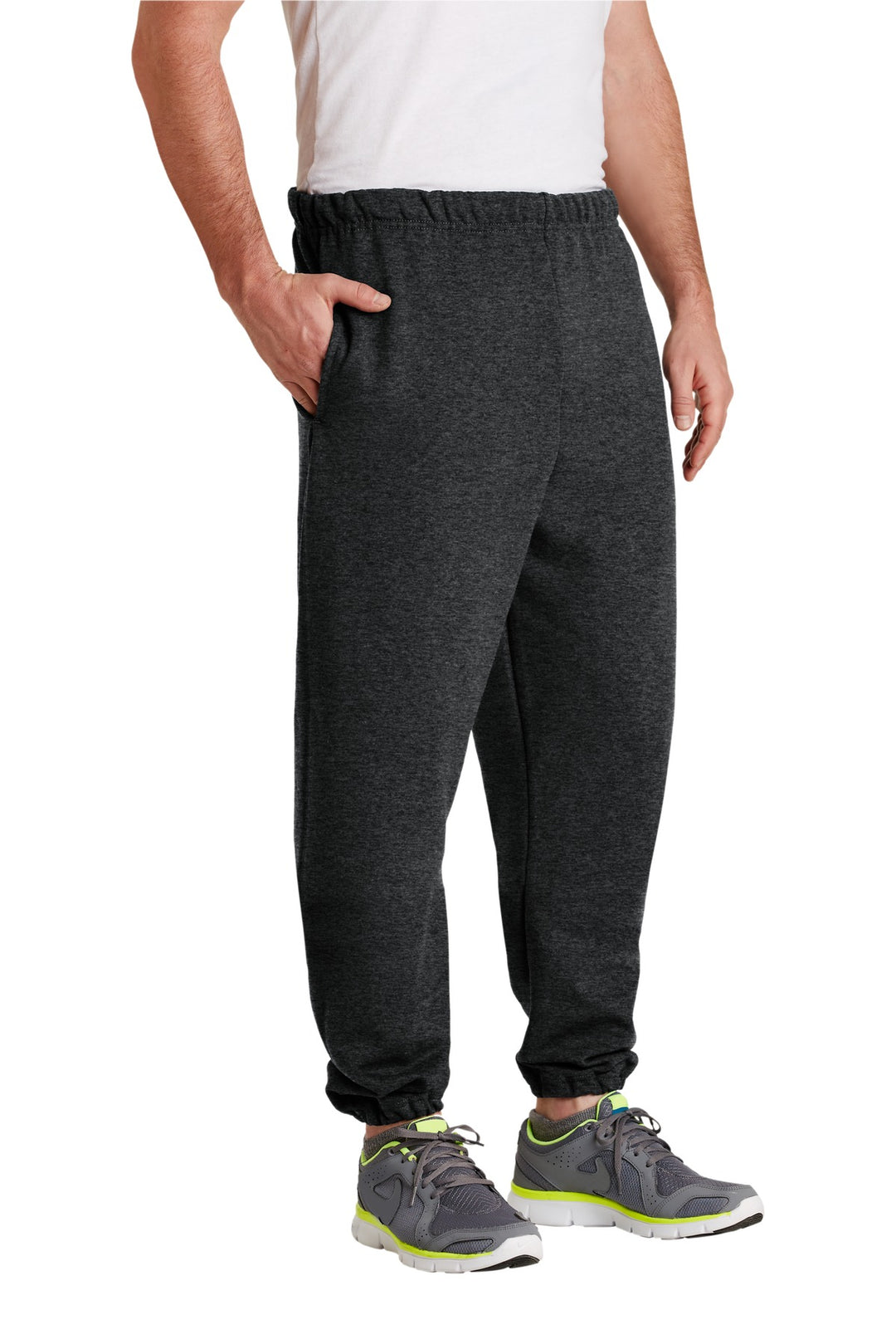 BlkHthr Jerzees Super Sweats NuBlend - Sweatpant with Pockets. 4850MP