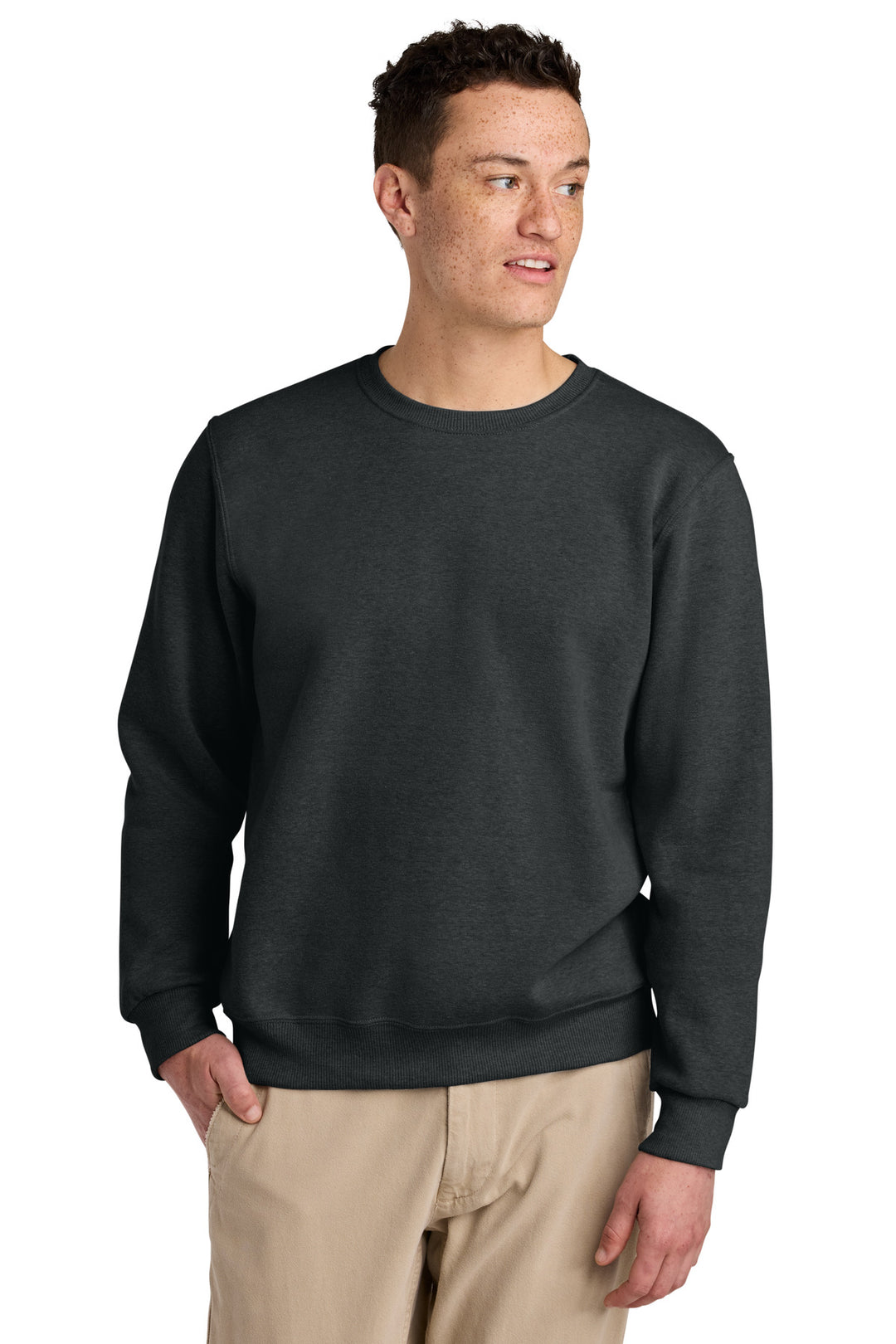 BlkInkHtr Jerzees Eco Premium Blend Crewneck Sweatshirt 701M