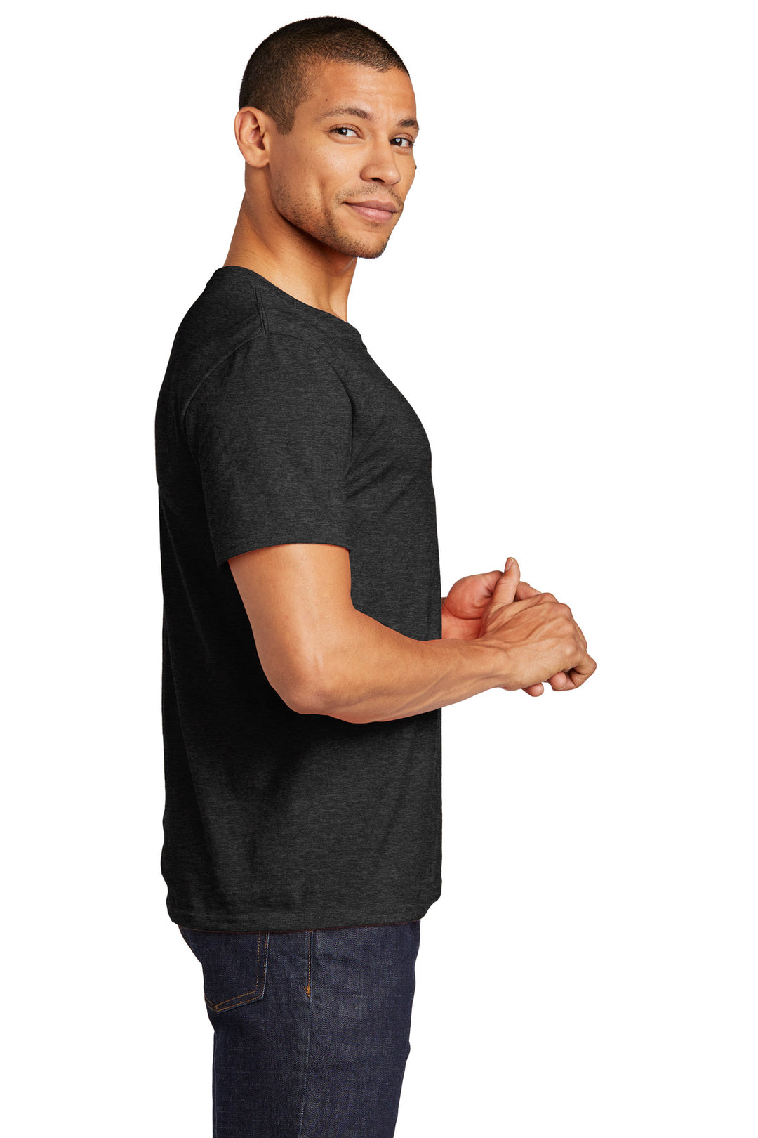 BlkInkHtr Jerzees Premium Blend Ring Spun T-Shirt 560M