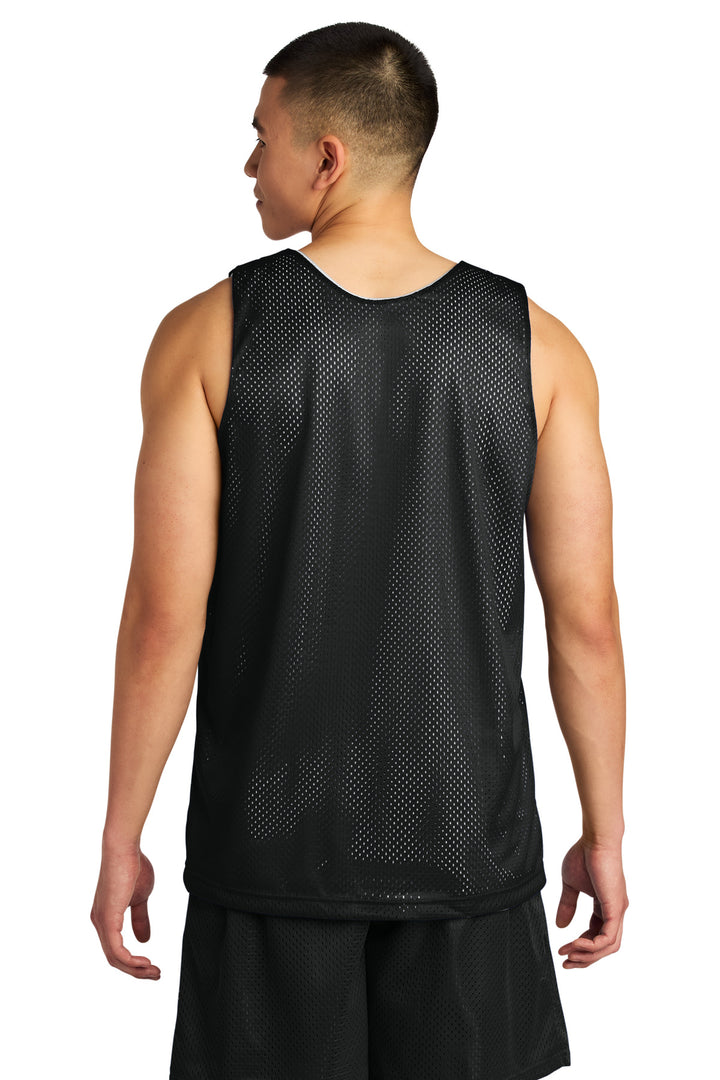 Blk/White A4 Sprint Reversible Mesh Tank A4NF1270