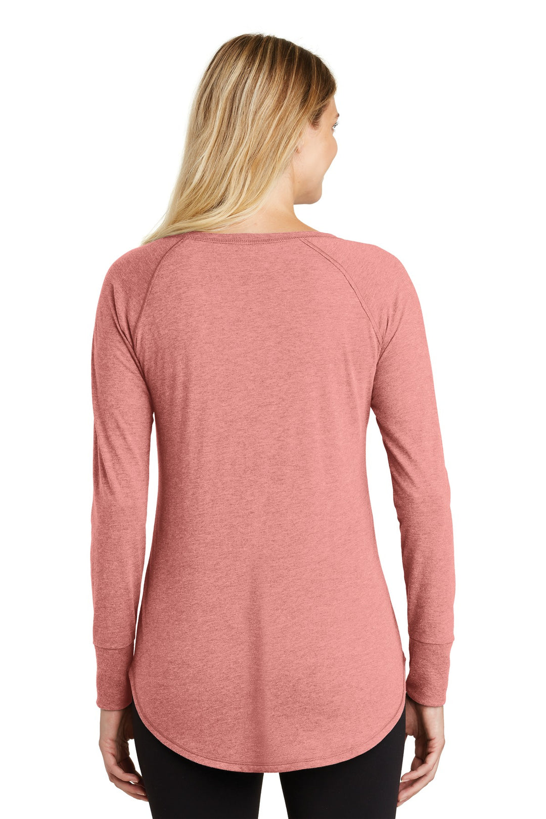 Blush Frost District Women's Perfect Tri Long Sleeve Tunic Tee. DT132L