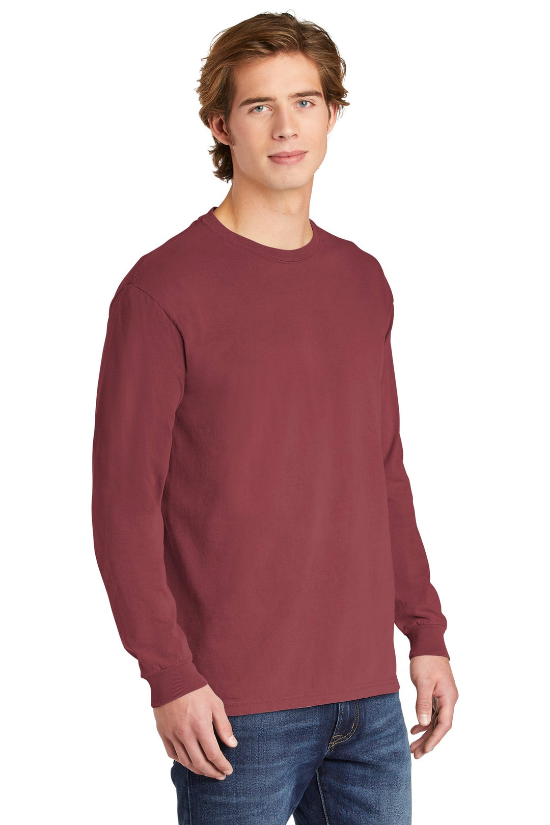 Brick COMFORT COLORS Heavyweight Ring Spun Long Sleeve Tee. 6014