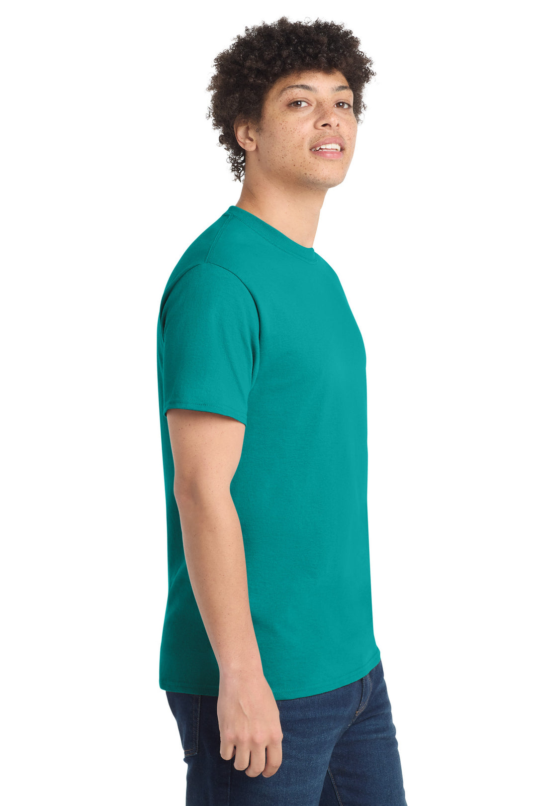 Bright Aqua Port & Company - Core Cotton Tee. PC54