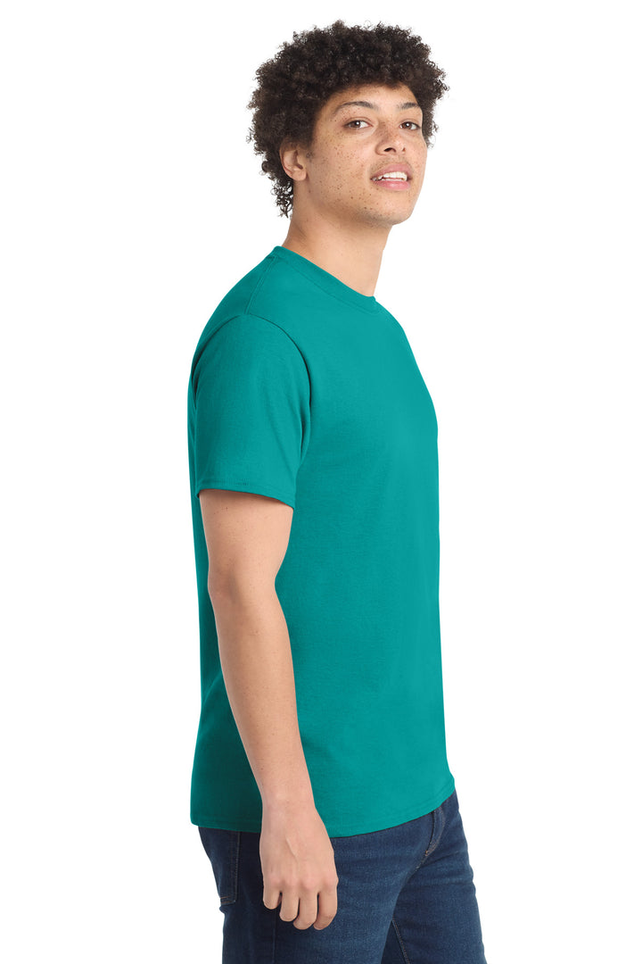 Bright Aqua Port & Company - Core Cotton Tee. PC54