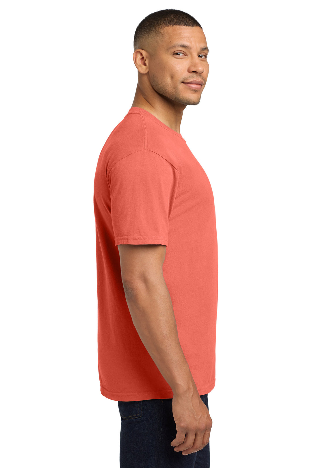 Bright Salmon COMFORT COLORS Heavyweight Ring Spun Pocket Tee. 6030