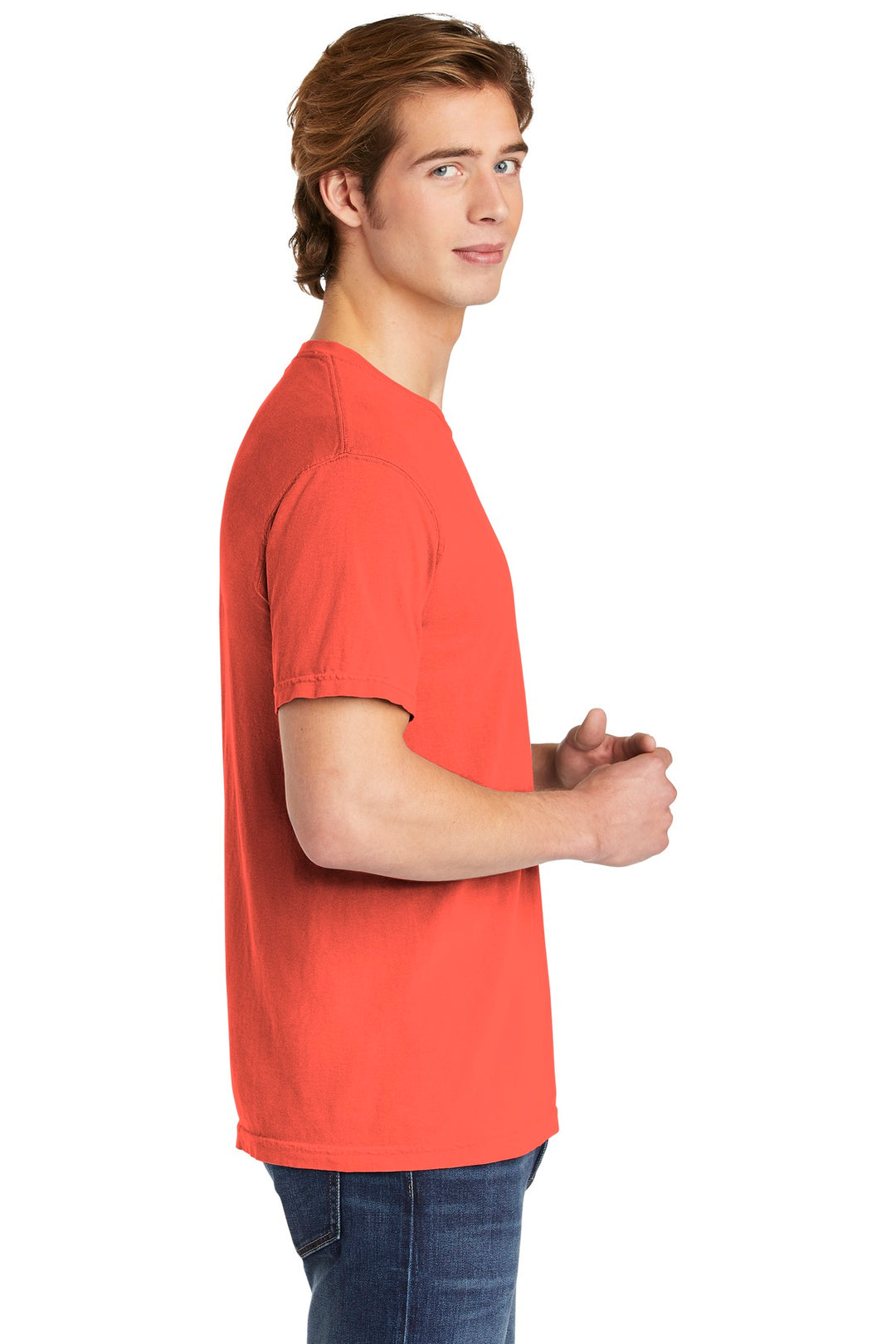 Bright Salmon COMFORT COLORS Heavyweight Ring Spun Tee. 1717