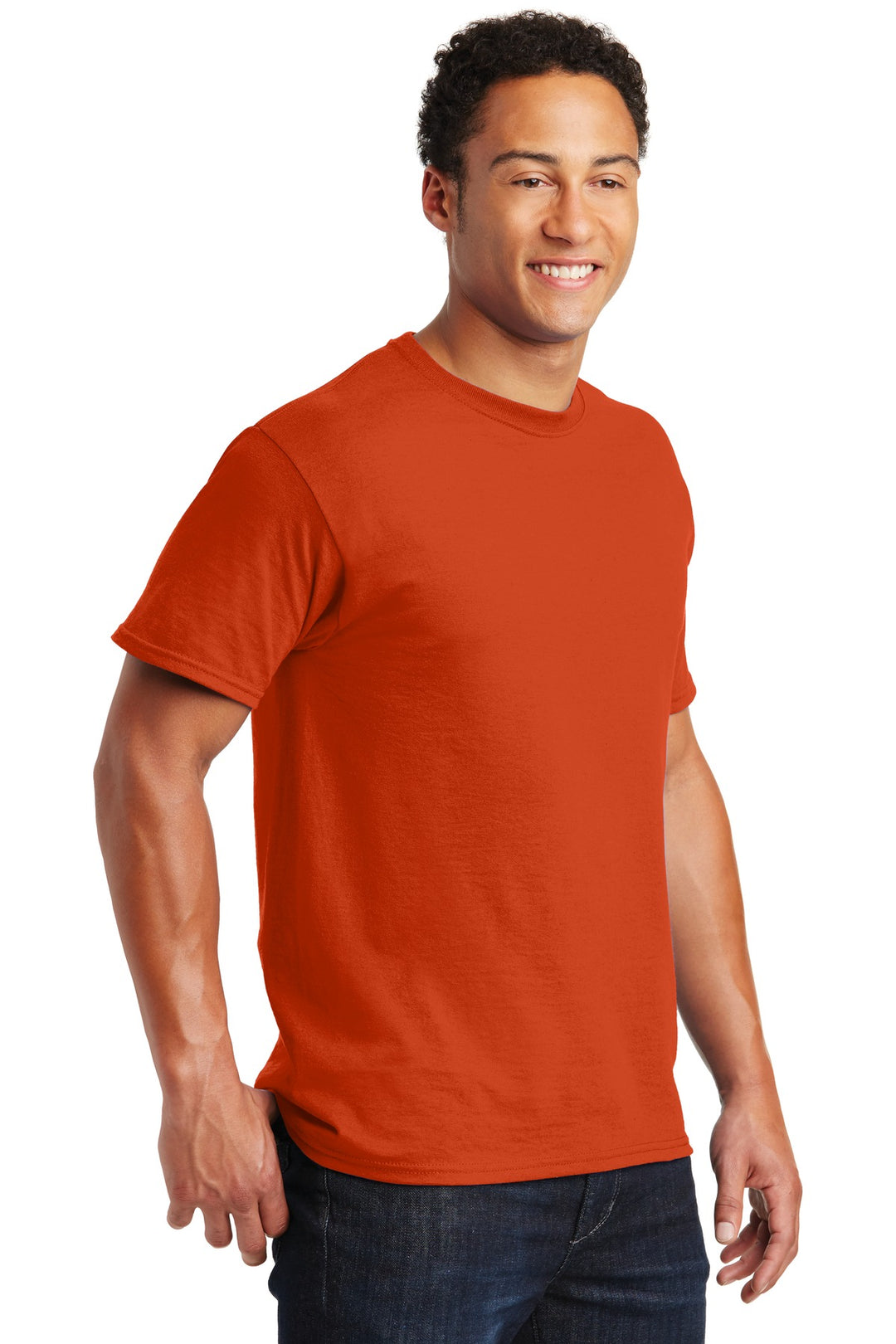 Burnt Orange Jerzees - Dri-Power 50/50 Cotton/Poly T-Shirt. 29M
