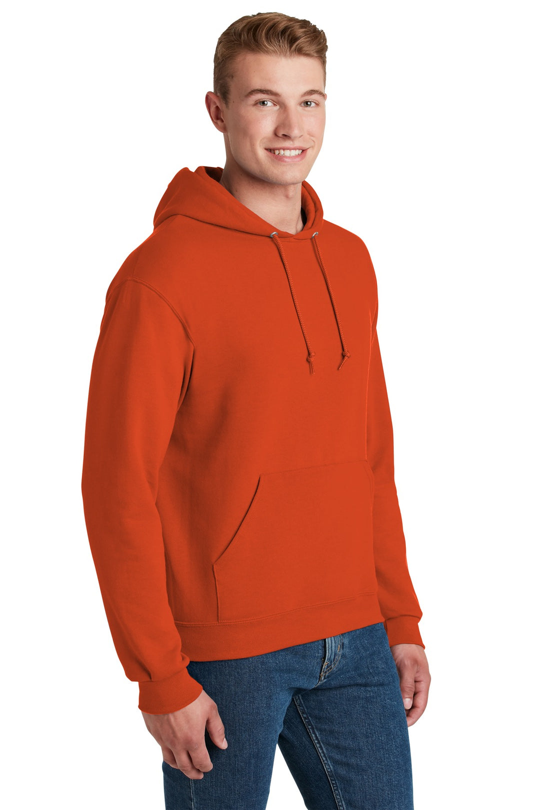 Burnt Orange Jerzees NuBlend Pullover Hooded Sweatshirt. 996M