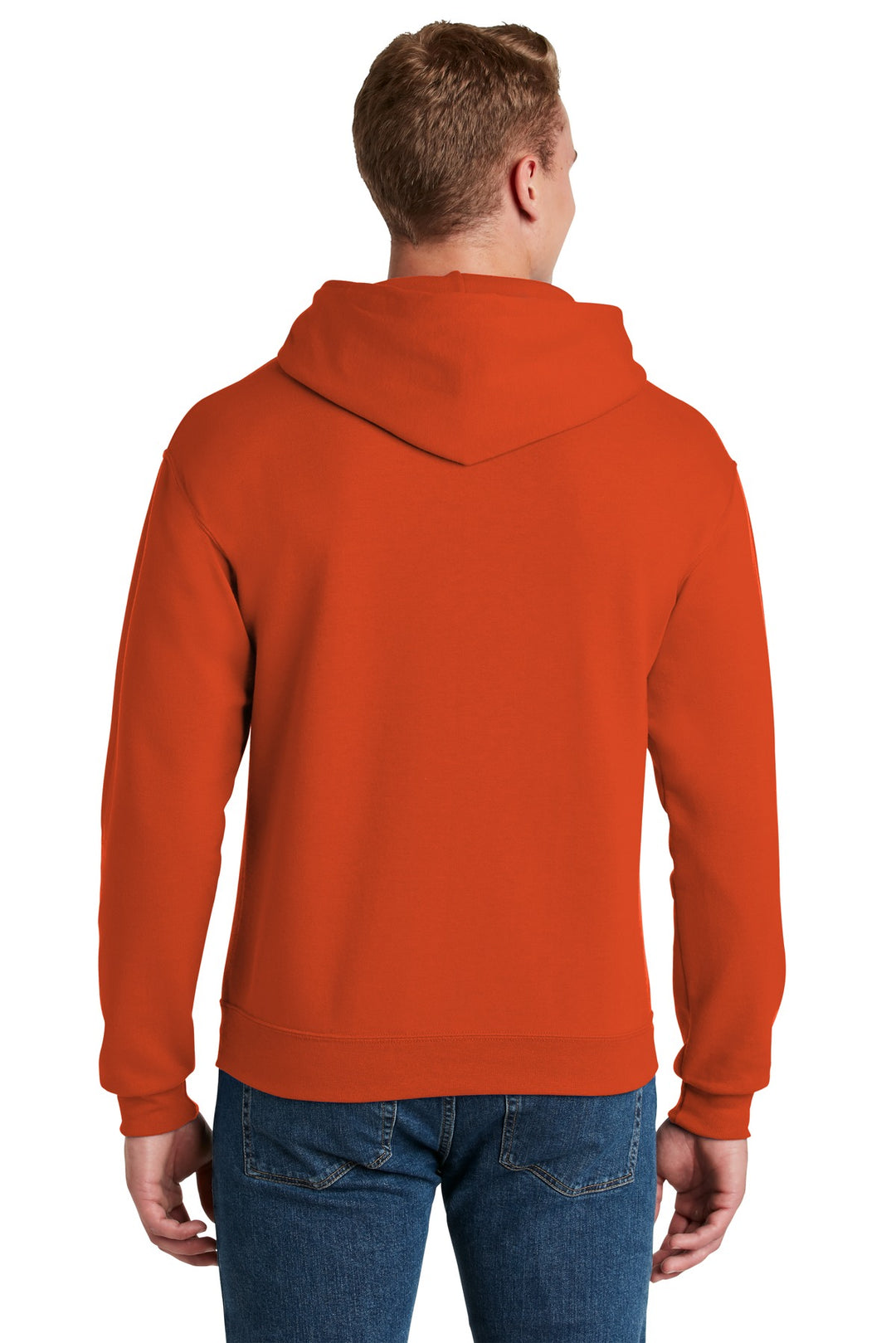Burnt Orange Jerzees NuBlend Pullover Hooded Sweatshirt. 996M