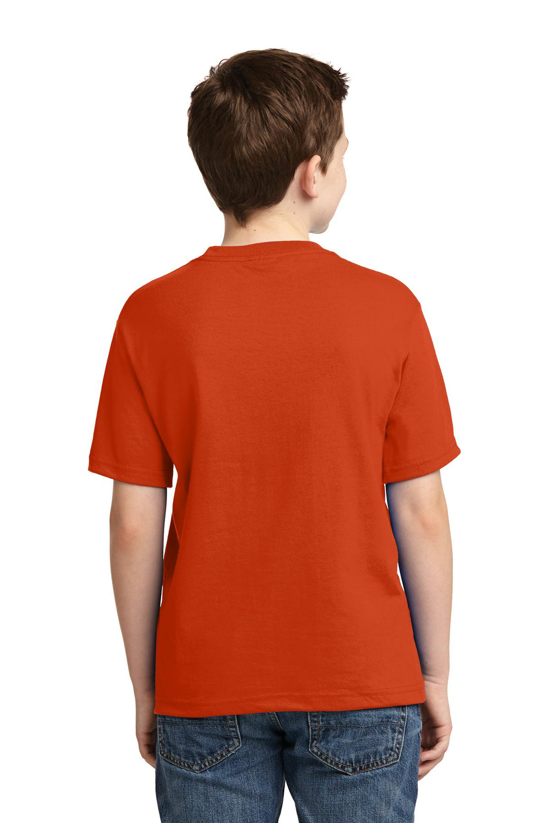 Burnt Orange Jerzees - Youth Dri-Power 50/50 Cotton/Poly T-Shirt. 29B