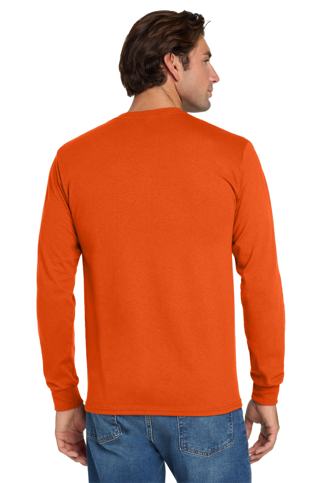 BurntOrng Jerzees - Dri-Power 50/50 Cotton/Poly Long Sleeve T-Shirt. 29LS