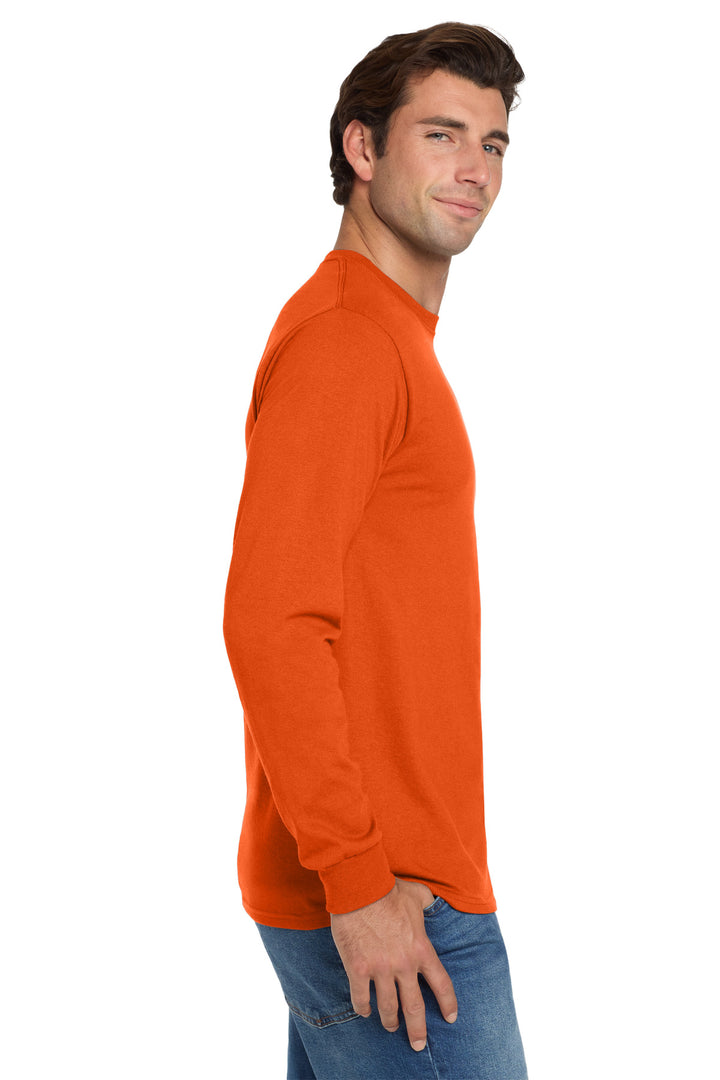 BurntOrng Jerzees - Dri-Power 50/50 Cotton/Poly Long Sleeve T-Shirt. 29LS
