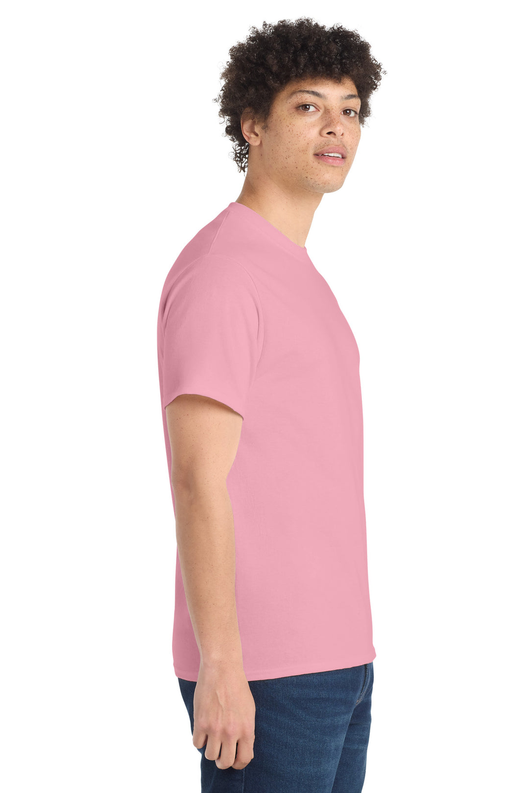 Candy Pink Port & Company - Core Cotton Tee. PC54